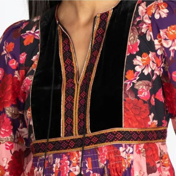 Johnny Was Kimmy Peasant Blouse Size L - Picture 10 of 16